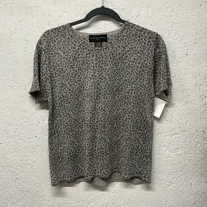 August Silk Top Animal Print Silk Metallic XL